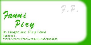 fanni piry business card